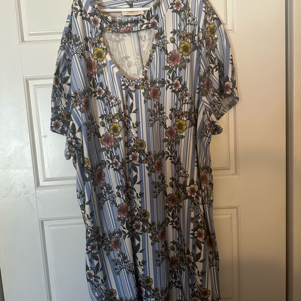 Bobbie Brooks Blue and White Floral Dress